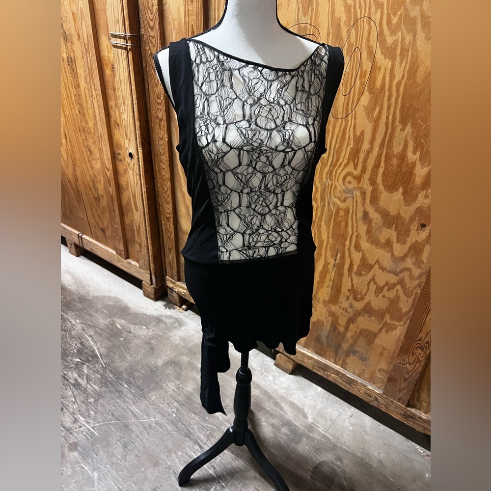 Elegant Black and White Lace Camisole
